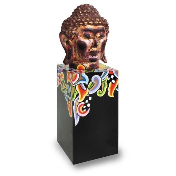 Buddhakopf auf Sockel S, limit. 300
